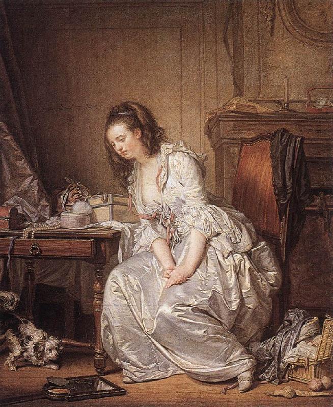 GREUZE, Jean-Baptiste The Broken Mirror sd oil painting image